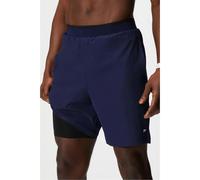 Short doublé Fabletics The Fondamental 7" Bleu 2XL