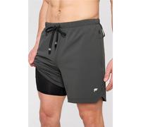 Short doublé Fabletics The One 7" Gris 2XL