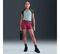 Short Dri-FIT Nike Pro 8 cm pour fille Sweet Beet/Noir/Blanc L