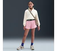 Short Dri-FIT Nike Pro Fleece pour ado (fille) Medium Soft Pink/Medium Soft Pink/Noir/Blanc XL