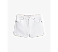 Short effiloché à taille mi-haute femme Superdry Blanc 26