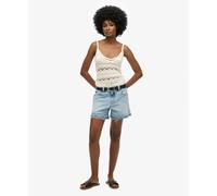 Short effiloché à taille mi-haute femme Superdry Bleu 29