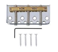 Short Electric Guitar Bridge 3 Saddles, Zinc Alloy, Compatible Tele Vintage Style, Durable et Réglable - Conception Professionnelle, Ton Raffiné, Remplacement Idéal Pour Guitares (Argent)