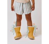 Short En Coton À Rayures Brothers & Sisters Vert Foncé 4/5A