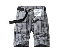 Short en coton avec poches zippées - Short de sport pour homme de 12,7 cm - Léger et confortable - Séchage rapide - Tube droit - Tendance - Polyvalent - Pantalon de sport en plein air respirant