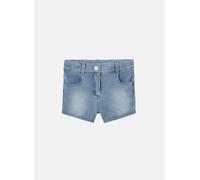 Short En Denim Avec Bouton Et Fermeture É Bleu 8A