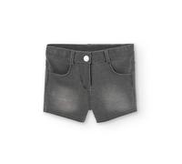 Short En Denim Avec Bouton Et Fermeture É Gris 14A