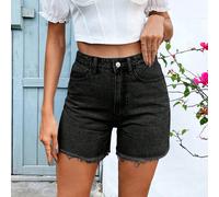 Short en jean bleu déchiré avec élément d'broderie de papillon, style vacances décontracté, sexy, festival de musique, mode jeune collège pour femmes L,M,S,XL,XS,XXL,XXSMotif texturéJean