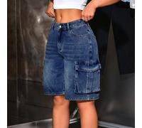 Short en jean déchiré avec poches cargo style Y2K, short bermuda cycliste casual pour femmes Tall XS,Tall S,Tall M,Tall LUnicolore,Tout ImpriméJean