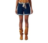 Short en jean femme VAURE - KAPORAL - Coupe droite - Ceinture imprimée - Couleur Bleu XS