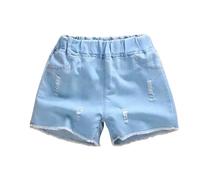 Short en Jean Fille Taille Elastique 3-10 Ans Pantalon Court en Jean Ado Ete Fluide Large Short Coton été Filles Ample Chic Casual Sport Plage Vacances Confortable Shorts et Bermudas