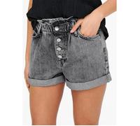 Short en jean gris pour femme ONLY ONLCUBA Life Paperbag DNM Shorts Noos S