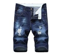 Short en Jean Homme Pantalon Court Denim Casual Jean Déchiré Shorts Bermuda d’Eté Coupe Pas Cher Grand Taille LâChe Pantalon Court Chic Mode Jeans Jogging Sport Denim Shorts