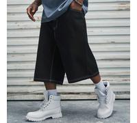 Short en jean noir ample pour homme, avec poches, cordon de serrage, fermeture éclair, léger, respirant, frais, décontracté, confortable, pour l'été, usage quotidien, cadeau pour père/mari L,M,S,XL,XS