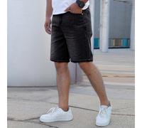 Short en jean noir unicolore pour homme, basique, avec boutons, fermeture éclair, poches, léger, respirant, frais, décontracté, confortable, pour l'été, short en jean, cadeau pour le père/mari 28,30,3