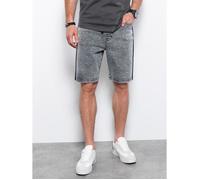 Short en Jean - Ombre - Pour Homme - Gris - Coupe Regular - Taille ajustable XL