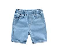 Short en jean pour bébé garçon - Taille élastique - Longueur genou - Pantalon décontracté - Pour la plage - Joli short d'été - Pour l'école, la randonnée - Costume de lapin, A-bu1, 18-24 mois