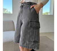 Short En Jean Style Cargo Pour Femme Avec Poches L,M,S,XLUnicoloreJean