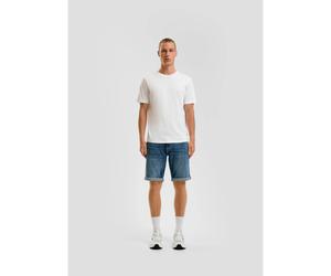 Short en jean taille mi-haute coupe droite Ã 5 poches QS John Bleu 29