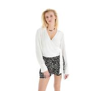 Short en mÃ©lange de lin femme 24 Colours Noir 34