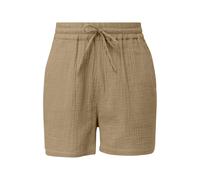 Short en mousseline coupe ample à taille élastique femme QS Marron 36