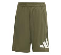 adidas - Kid's Train-Essential Big Logo Shorts - Short - 140 - olive strata / white