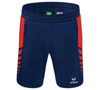 Erima Mixte Enfant Six Kurze Wings, New Navy/Rouge, 140 EU