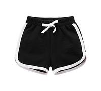 Short Enfant Fille de Danse pour Filles d'été Confortable Coton et Lin avec Poches Beach Board Shorts Petites