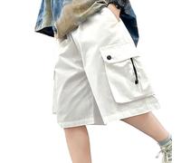 Short Enfant Gar?on Cargo pour Loisirs Couleur Unie avec Poches Casual Sport Junior Shorts Pantalons