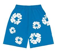 Short Enfant Garçon Ete Baggy Fille de Sport Short Garcon Fleur Imprimé Coton Léger Running Bermudas avec Poches, Style Y2K Hip Hop Streetwear pour Plage et Sport Loisir