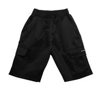 Short Enfant Garçon Jean Cargo Baggy Chino d'été en Denim avec Poches Elastique Ceinture Pantalon Court