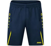 JAKO - Défi des Shorts D’Entraînement, Mixte Enfant, Marine/Jaune Fluo, 140