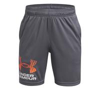 Under Armour Short UA Tech™ pour garçon avec Logo, Castlerock/Blanc/Feu, S