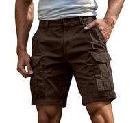 Short Ete Homme Cargo,Short Cargo Ample Et DéLavé pour Homme Pantalon D'éTé Confortable Extensible Et Respirant IdéAl pour La RandonnéE Et Les