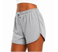 Short Femme Comeor Gris Clair - Été, Coupe Courte, Taille Élastique Cordon Ajustable, Tissu Extensible S