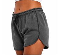 Short Femme Comeor Gris Foncé - Été, Coupe Courte, Taille Élastique Cordon Ajustable, Tissu Extensible XL