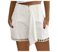 Short Femme Coton Vetement Femme Bermuda Sport Pantalon De Travail Ete Leger Fluide Randonnee Lin Jogging Large Noir Pilates Sexy Oversize Bermudas Grande Taille 50/52 Mode Mini Randonnée Chic Slim