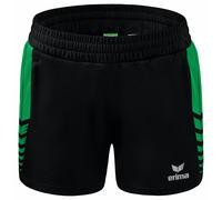 Erima Six Wings Kurze Shorts, Noir/Émeraude, 42 Femme
