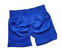 Short Femme éTé 1 PCS Women Sports Impact Shorts Low Ribbed Waist Seamless Scrunch Bum Workout Gym Shorts Booty Hight Stretch Running Shorts Convient pour L'éTé(Dark Blue,L)
