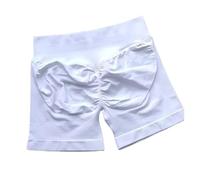 Short Femme éTé 1 PCS Women Sports Impact Shorts Low Ribbed Waist Seamless Scrunch Bum Workout Gym Shorts Booty Hight Stretch Running Shorts Convient pour L'éTé(White,S)