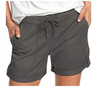 Short Femme Eté EléGant - Taille Haute Respirant Sexy Pantacourt éTé Coupe AjustéE Solide Et Confortable Short D'EntraîNement DéContracté
