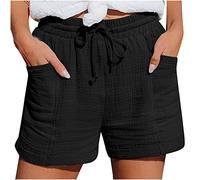 Short Femme Été Grande Taille Shorts et Bermudas avec Poches Cordon de Serrage Pantalon Court Elastique Confortable et Respirant ExtéRieur DéContractéE Vetements Mode Short de Sport Jogging Pas Cher