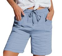 Short Femme Grande Taille Coton Lin, Short Running Femme Léger, Pantalon | De Serrage Pantacourt Avec Poche Bermuda Décontracté Polyvalent Jambe Largeur Outdoor Confortable Pantalon S-Xxxl