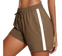 Short Femme Grande Taille - Short Décontracté d'Été pour Femme en Tissu Respirant avec Motif de Blocs Colorés Idéal pour Toutes Vos Activités Quotidiennes et de Plein Air