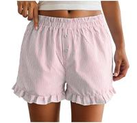 Short Femme Lin Ample Lignes Épurées Silhouette Harmonieuse Maintien Stable Absence De Gêne Corporelle Respirabilité Naturelle Résistance Après Usages Répétés Convenant Tenues Élégantes (XL)