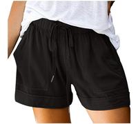 Short Femme Sport ete Chic Large Fluide Shorts et Bermudas Grande Taille Élastique Short avec Poches Casual Randonnée Jogging Pantalon Court Offre de Printemps Été Vetements Mode Pantacourt