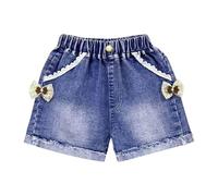 Short Fille Jean Léger Short de Sport Plage Vacances Pantacourt Été Chic Large Fluide Shorts et Bermudas pour Enfants Filles Décontracté Shorts en Denim Pantalon Court 2-7 ans