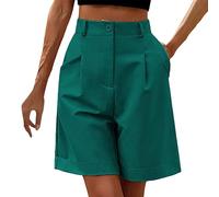 Short Fitness Femme Taille Haute Bermudas Velours pour Musculation Gel À Paperbag Marche Maison sans Transpirant Pantacourt Petit Grosse Hawaien Destockage Doublure Fendu Hanches