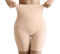 Short Gainant Femme Ventre Plat Invisible, Anti Frottement Cuisse Shorty Gainant Taille Haute Push up Grande Taille Short sous Robe Gainante été Minceur Shapewear Culottes (Beige, XXXXXL)