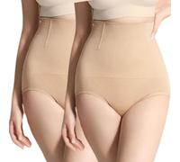 Short Gainant Taille Haute pour Femme, sous-Vêtement Invisible Gainant pour Robes et Leggings (2 Pcs Skin,XL-XXL)